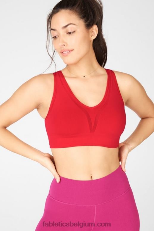 rode appel vrouwen katrina sportbeha met lage impact Fabletics LH20J1660