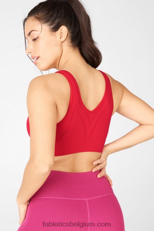 rode appel vrouwen katrina sportbeha met lage impact Fabletics LH20J1660