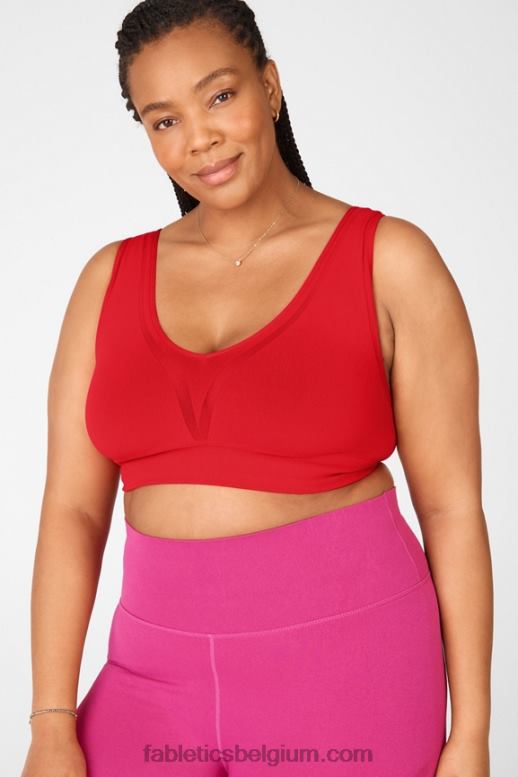 rode appel vrouwen katrina sportbeha met lage impact Fabletics LH20J1661