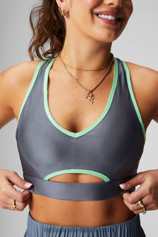 stormwolk/gesuikerde limoen glans vrouwen low impact keyhole sportbeha Fabletics LH20J1489