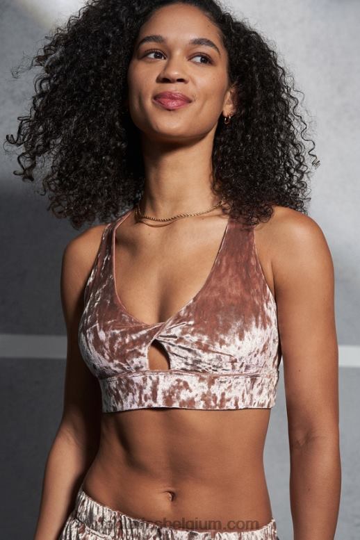 teddybeer vrouwen oasis geplet velours twist sportbeha Fabletics LH20J1528