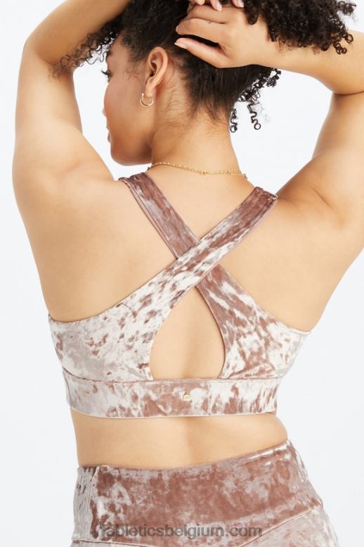 teddybeer vrouwen oasis geplet velours twist sportbeha Fabletics LH20J1528