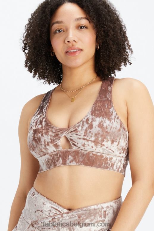 teddybeer vrouwen oasis geplet velours twist sportbeha Fabletics LH20J1528