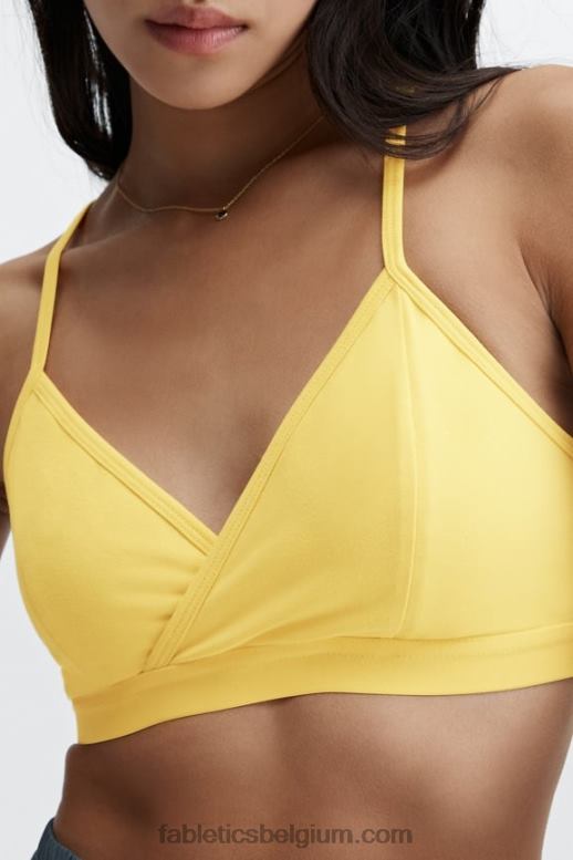 vintage geel vrouwen live-in racerback bralette Fabletics LH20J1556