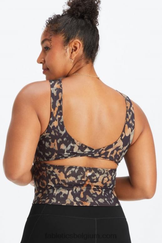 wilde camouflage vrouwen oasis twist ingebouwde beha tanktop Fabletics LH20J1497