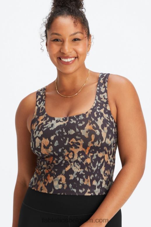wilde camouflage vrouwen oasis twist ingebouwde beha tanktop Fabletics LH20J1497