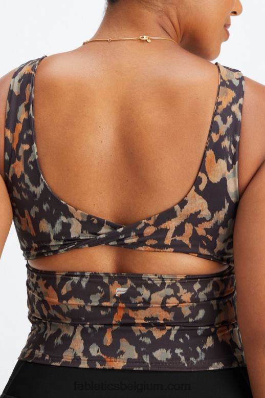 wilde camouflage vrouwen oasis twist ingebouwde beha tanktop Fabletics LH20J1497