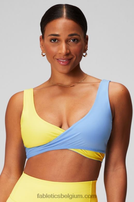 zonnige dag/klokje vrouwen gekruiste low-impact sportbeha Fabletics LH20J1514