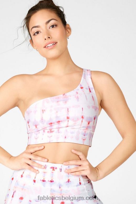 zwaaien/guave vrouwen Harlow omkeerbare sportbeha met één schouder Fabletics LH20J1679