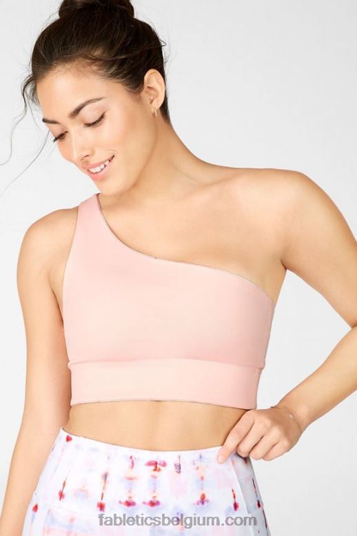 zwaaien/guave vrouwen Harlow omkeerbare sportbeha met één schouder Fabletics LH20J1679