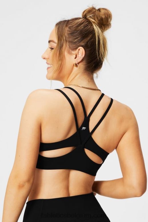 zwart vrouwen belangrijkste low-impact bh Fabletics LH20J1454