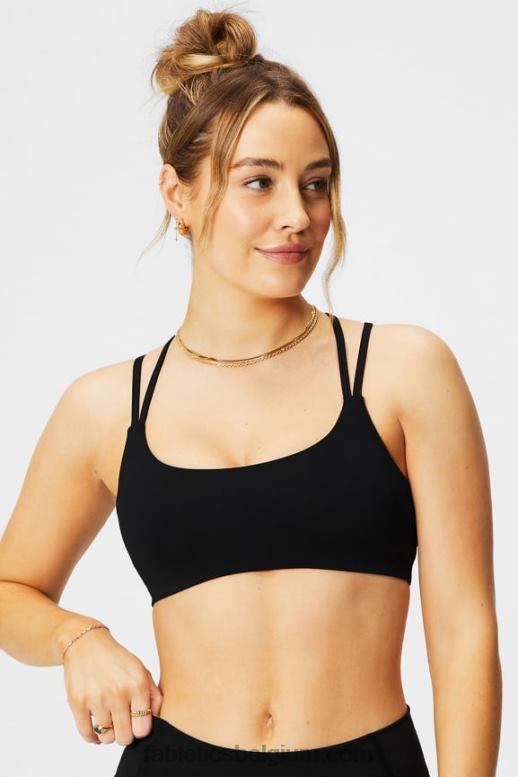 zwart vrouwen belangrijkste low-impact bh Fabletics LH20J1454