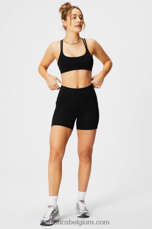 zwart vrouwen belangrijkste low-impact bh Fabletics LH20J1454
