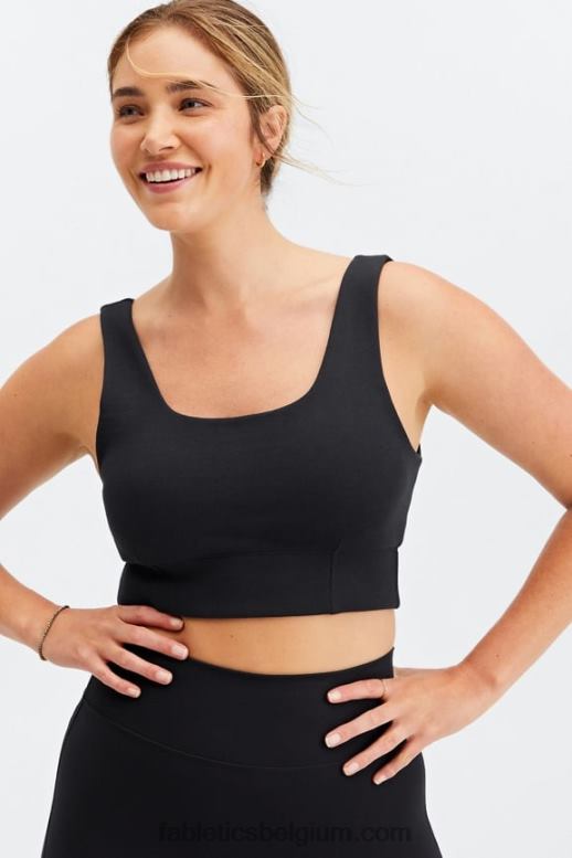 zwart vrouwen herfst low impact sportbeha Fabletics LH20J1597