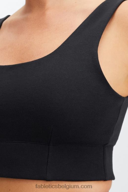 zwart vrouwen herfst low impact sportbeha Fabletics LH20J1597