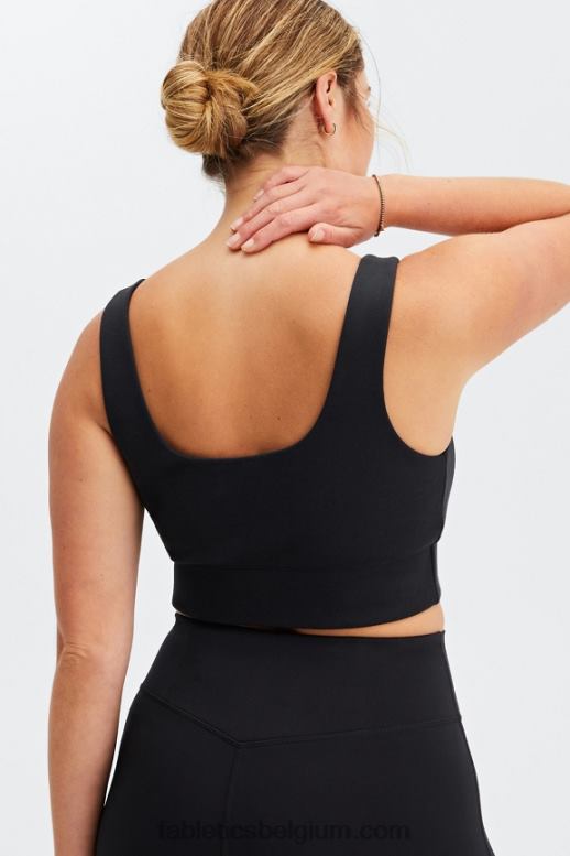 zwart vrouwen herfst low impact sportbeha Fabletics LH20J1597