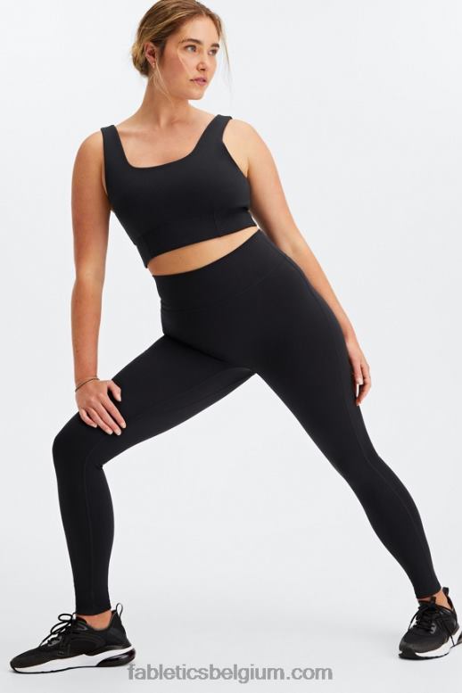 zwart vrouwen herfst low impact sportbeha Fabletics LH20J1597