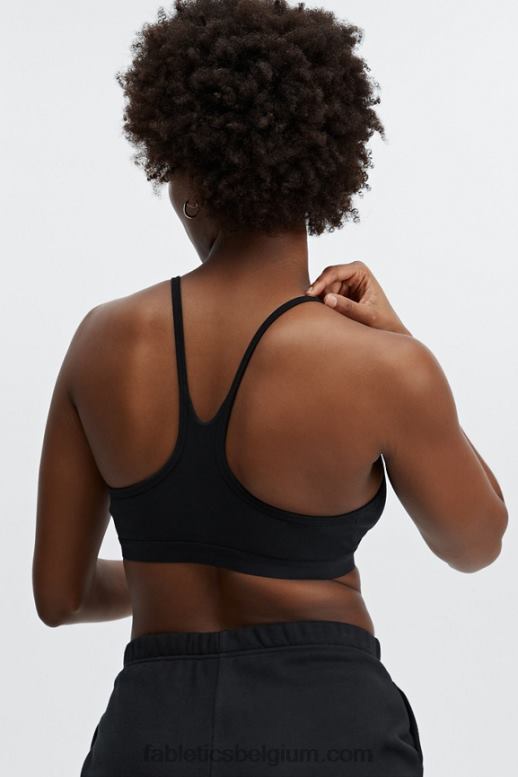 zwart vrouwen live-in racerback bralette Fabletics LH20J1558