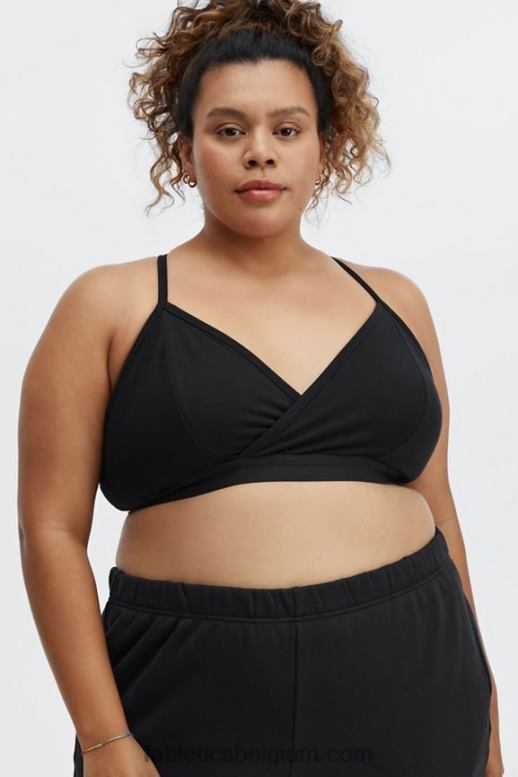 zwart vrouwen live-in racerback bralette Fabletics LH20J1559