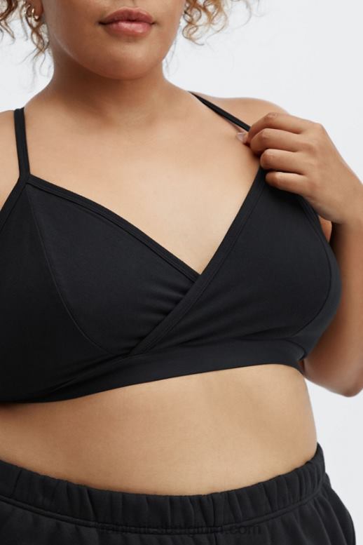 zwart vrouwen live-in racerback bralette Fabletics LH20J1559
