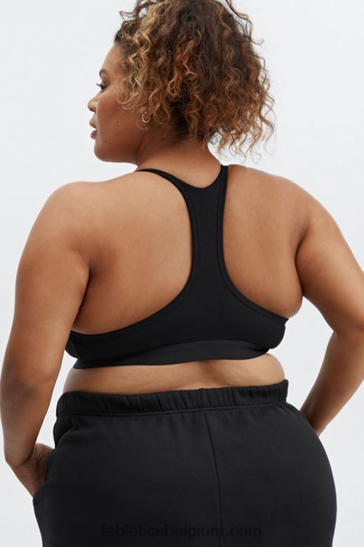 zwart vrouwen live-in racerback bralette Fabletics LH20J1559
