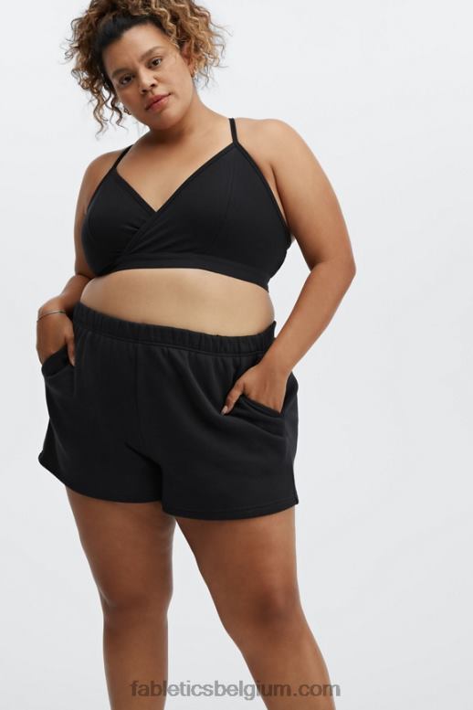 zwart vrouwen live-in racerback bralette Fabletics LH20J1559