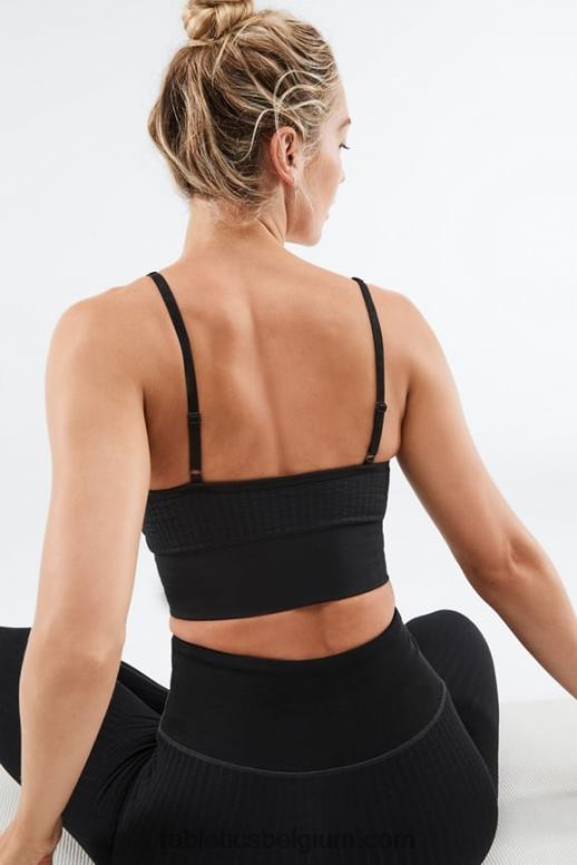 zwart vrouwen shauna naadloze midi bh Fabletics LH20J1501