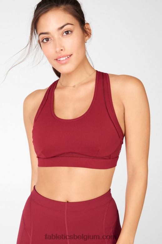 baksteen/oker vrouwen belle high impact sportbeha Fabletics LH20J1410