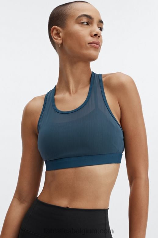 blauwe nova vrouwen faye sportbeha met hoge impact Fabletics LH20J1387