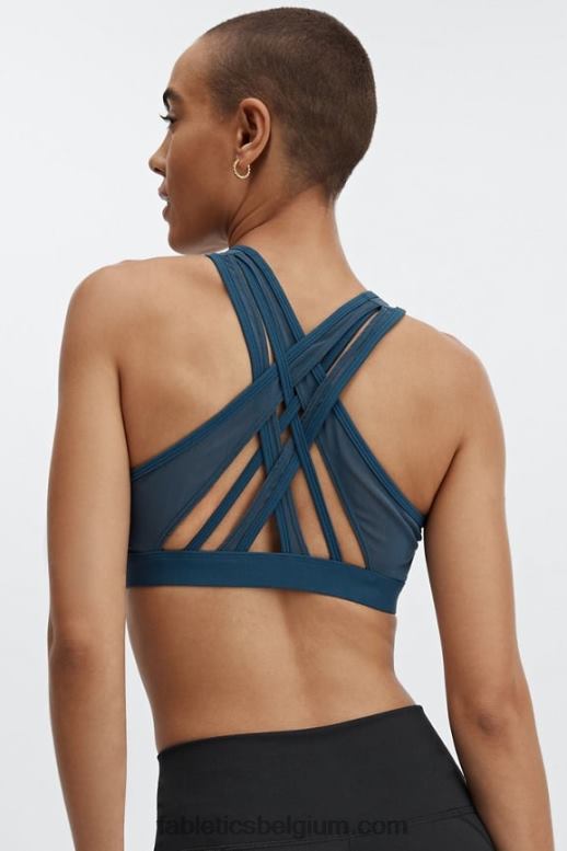blauwe nova vrouwen faye sportbeha met hoge impact Fabletics LH20J1387