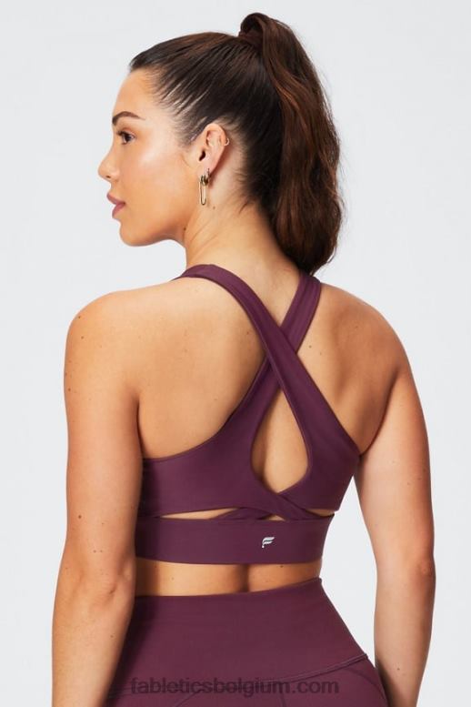 bordeaux vrouwen no-bounce sportbeha 90 Fabletics LH20J1338