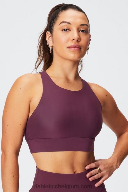 bordeaux vrouwen no-bounce sportbeha 90 Fabletics LH20J1338