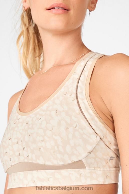 chill/mat goud vrouwen belle high impact sportbeha Fabletics LH20J1412