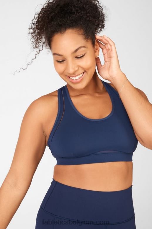 diepe marine vrouwen belle high impact sportbeha Fabletics LH20J1415