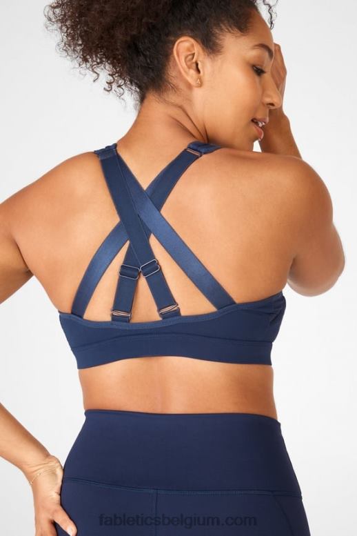 diepe marine vrouwen belle high impact sportbeha Fabletics LH20J1415
