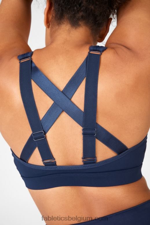 diepe marine vrouwen belle high impact sportbeha Fabletics LH20J1415