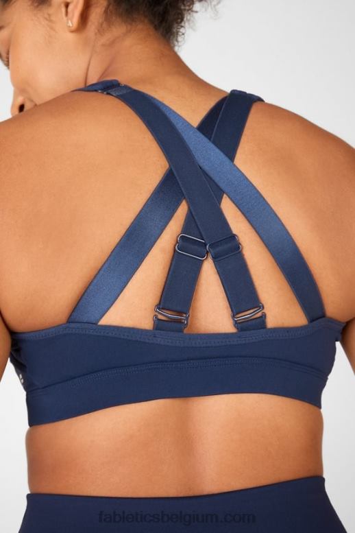 diepe marine vrouwen belle high impact sportbeha Fabletics LH20J1415