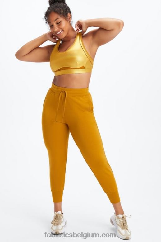 donkere bronzen glans vrouwen belle iriserende verstelbare high impact sportbeha Fabletics LH20J1403