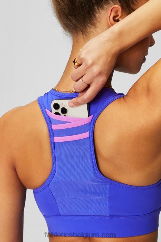 extreem koninklijk/roze ontsnapping/grafisch vrouwen trinity high impact sportbeha 95 Fabletics LH20J1365