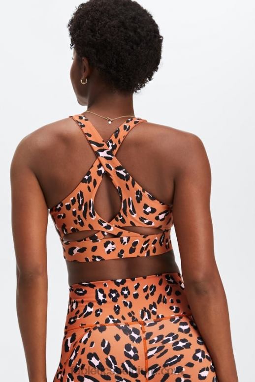 gebrand oker golvende leo vrouwen niet stuiterende sportbeha 92 Fabletics LH20J1349