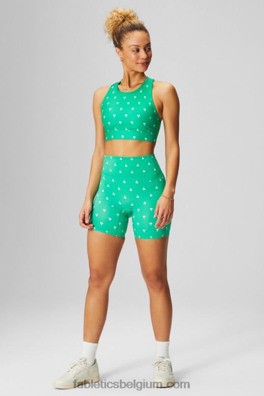 geluksgroene palm/klassiek wit vrouwen trinity high impact sportbeha 96 Fabletics LH20J1367