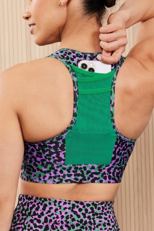 grasgroene safariplekken vrouwen trinity high impact sportbeha 95 Fabletics LH20J1366