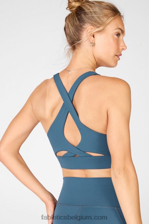 hemels blauw vrouwen niet stuiterende sportbeha 94 Fabletics LH20J1361