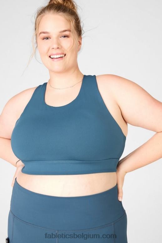 hemels blauw vrouwen no-bounce sportbeha 95 Fabletics LH20J1362