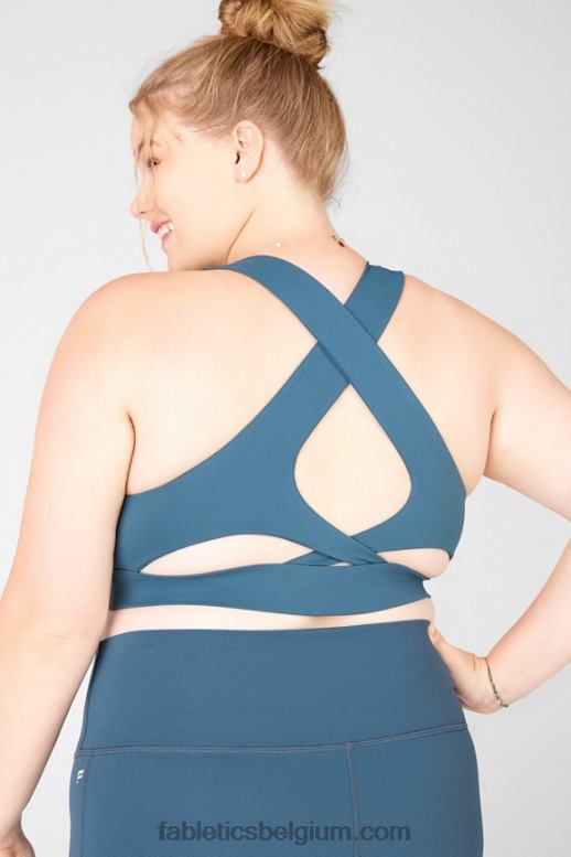 hemels blauw vrouwen no-bounce sportbeha 95 Fabletics LH20J1362