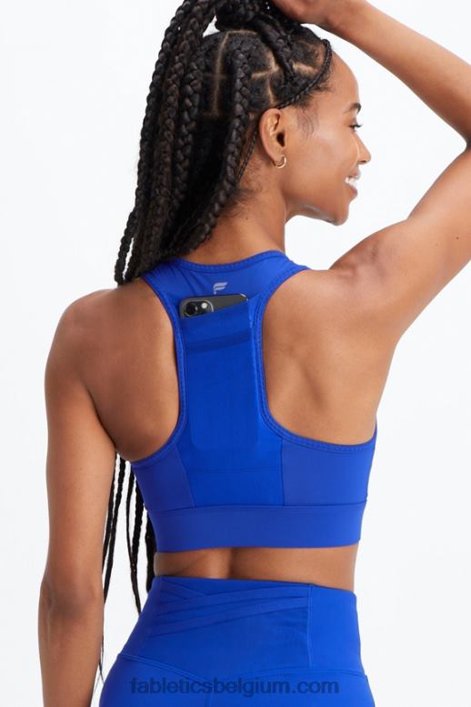 klassiek blauw vrouwen trinity high impact sportbeha 96 Fabletics LH20J1371