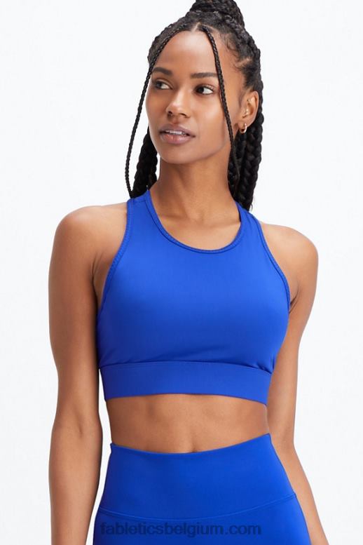 klassiek blauw vrouwen trinity high impact sportbeha 96 Fabletics LH20J1371