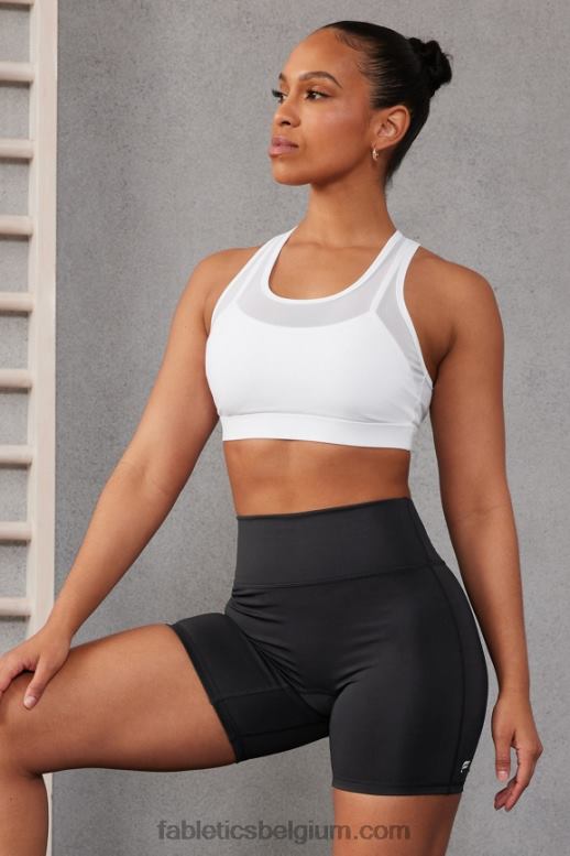 klassiek wit vrouwen faye sportbeha met hoge impact Fabletics LH20J1384