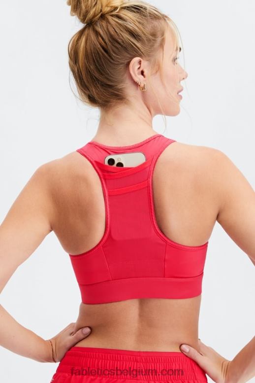 lippenstift rood vrouwen trinity high impact sportbeha 97 Fabletics LH20J1376