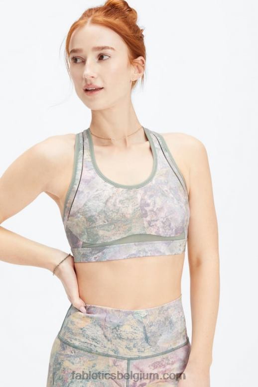 maansteen/roze canyon vrouwen belle high impact sportbeha Fabletics LH20J1401